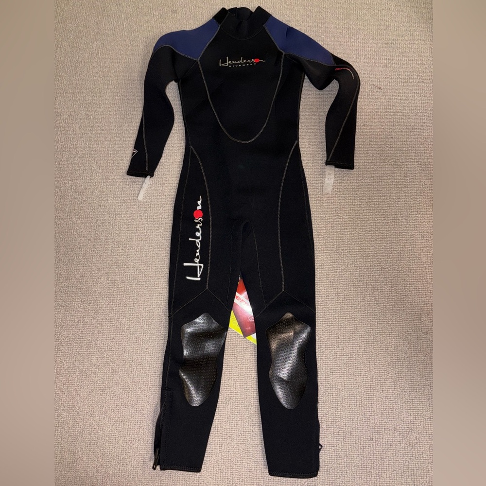 Henderson Kids Black & Blue Wetsuit Size 10